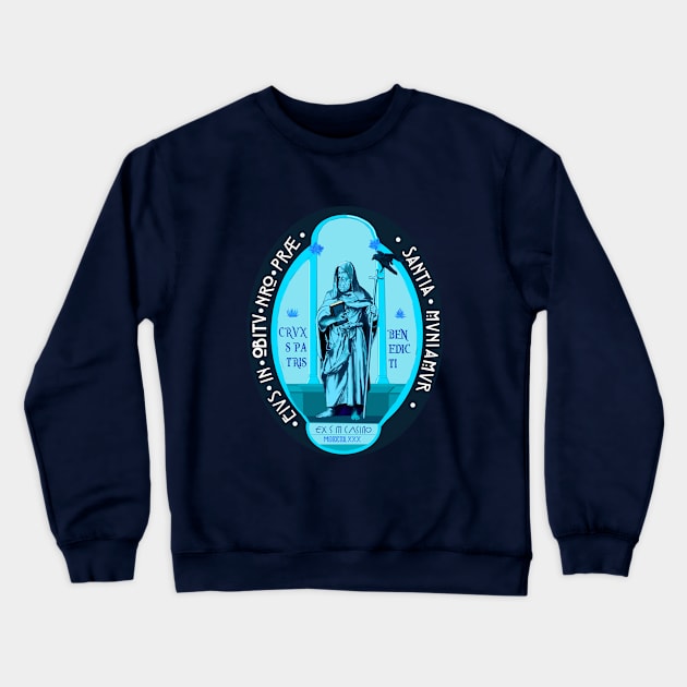 Saint Benedict I Crewneck Sweatshirt by young catholic